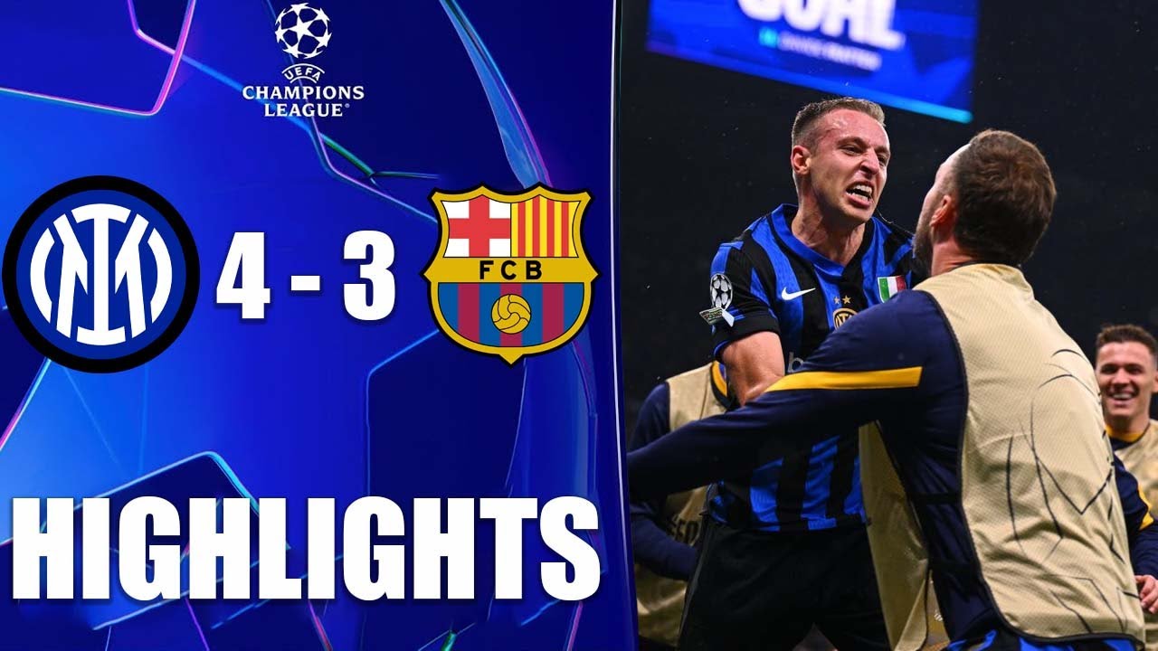 إنتر ميلان يتأهل إلى نهائي دوري أبطال أوروبا بعد فوز مثير على برشلونة