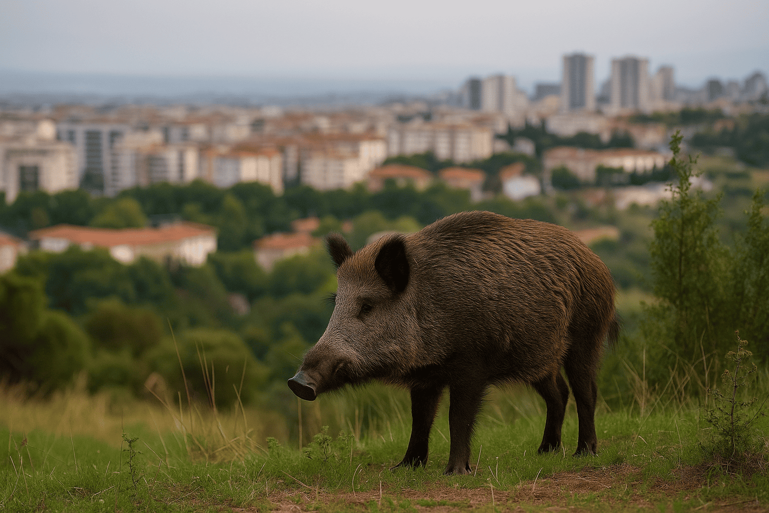 انتشار الخنازير البرية في المجال الحضري