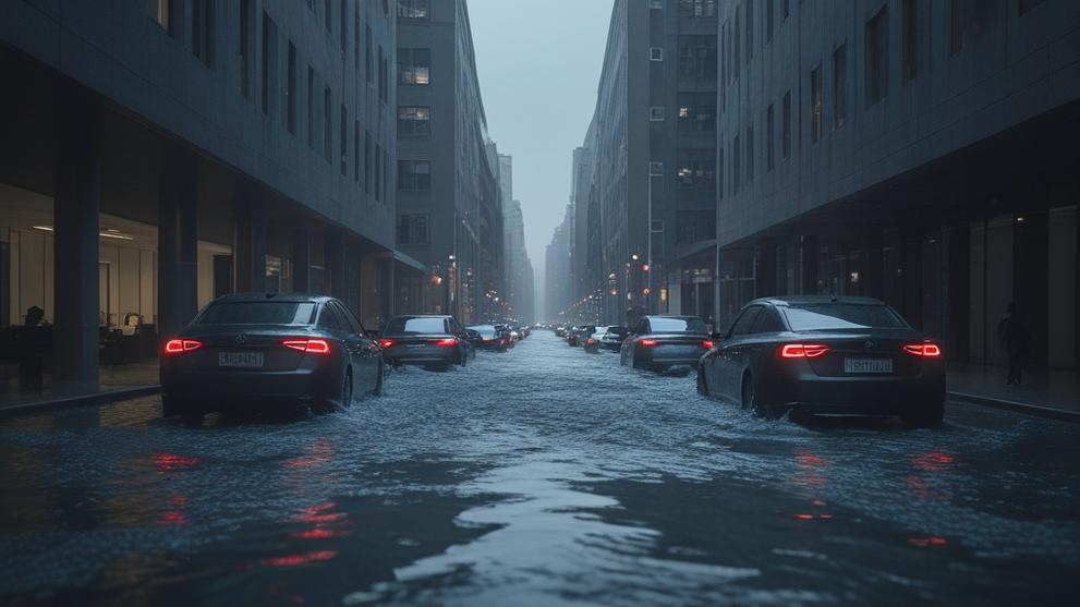 مياه الأمطار تُغرق مدخل طنجة وتُحاصر مواطنين داخل سياراتهم (فيديو)