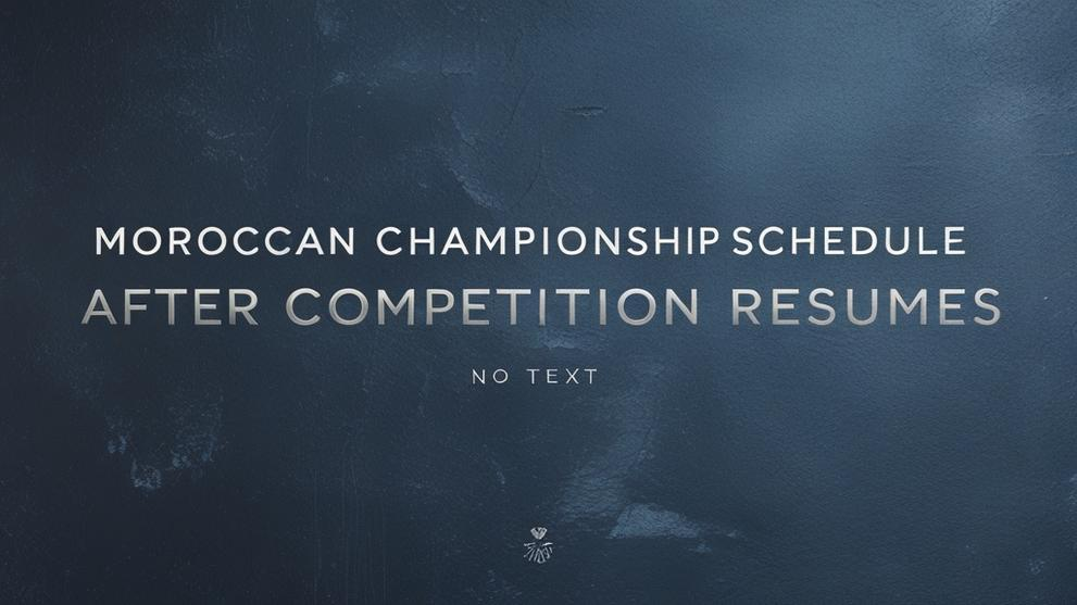 برنامج البطولة المغربية بعد عودة المنافسات